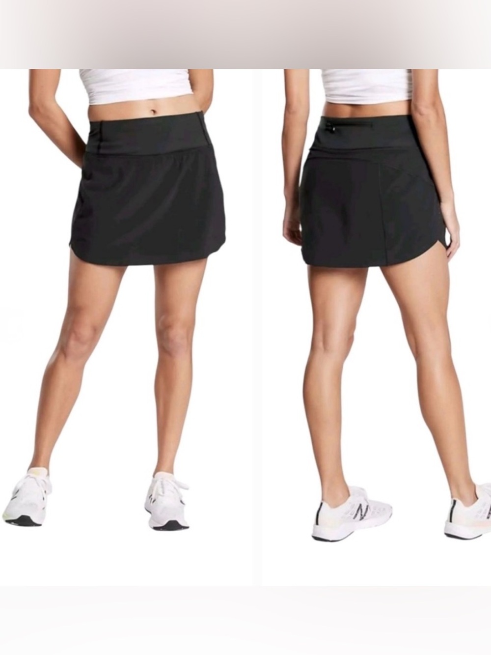Athleta Black Run With It 15" Skort